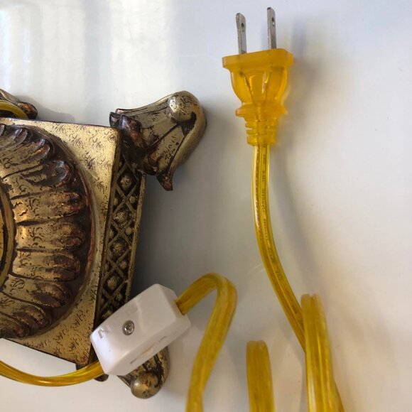 NWT ALEXANDRA'S ACCENTS Pair of Hollywood Regency Torchiere Lamps Beaded Shades - Picture 4 of 4